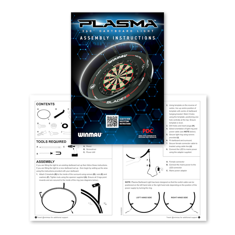 Winmau Plasma ICE LED Dartboard-Beleuchtung