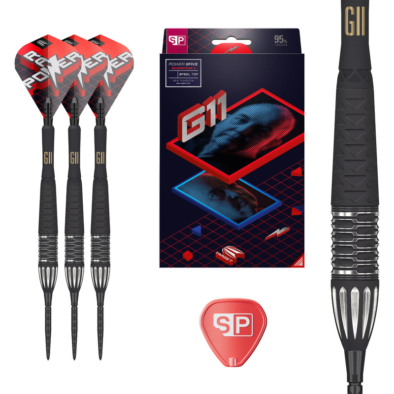 PHIL TAYLOR RAW POWER G11 95% STEEL TIP DARTS