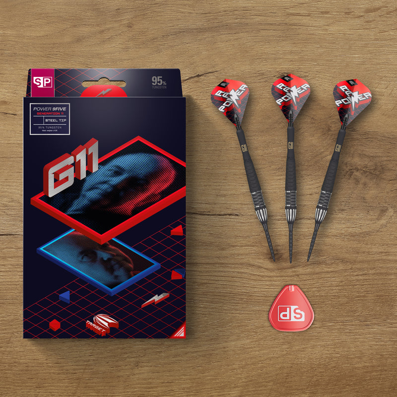 PHIL TAYLOR RAW POWER G11 95% STEEL TIP DARTS