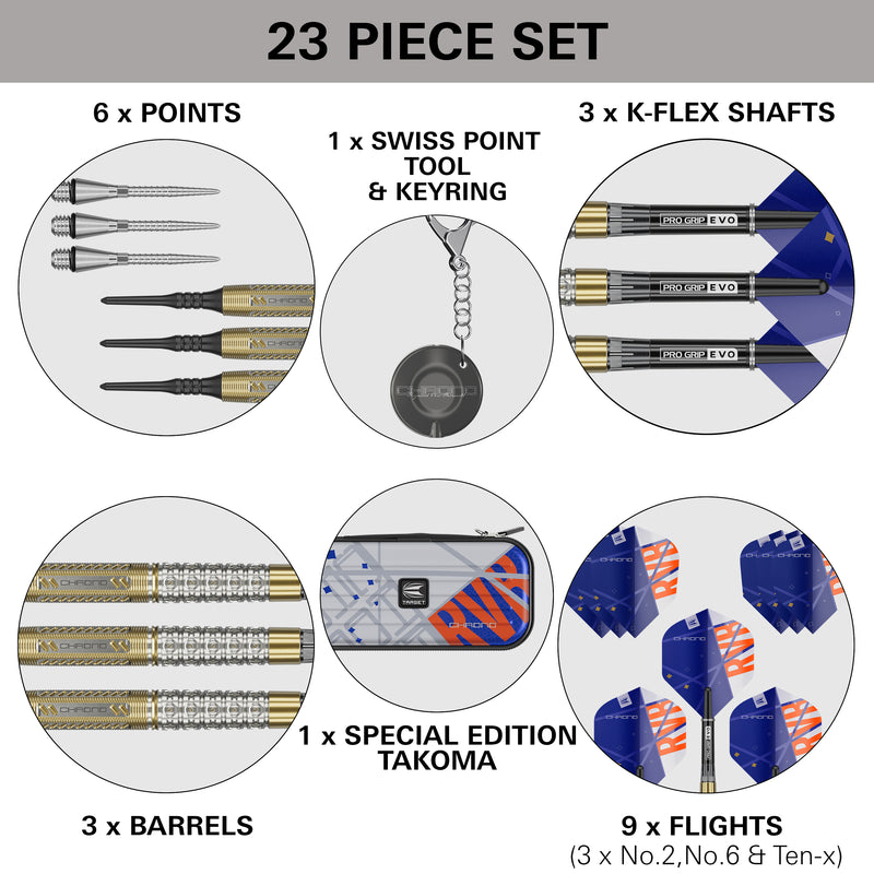 RAYMOND VAN BARNEVELD CHRONO 95% SOFT TIP DARTS