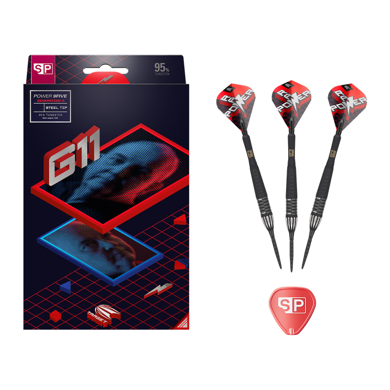 PHIL TAYLOR RAW POWER G11 95% STEEL TIP DARTS