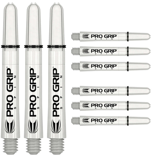 Target Pro Grip SPIN Shafts 3 Sets - White - DreamDarts Dartshop